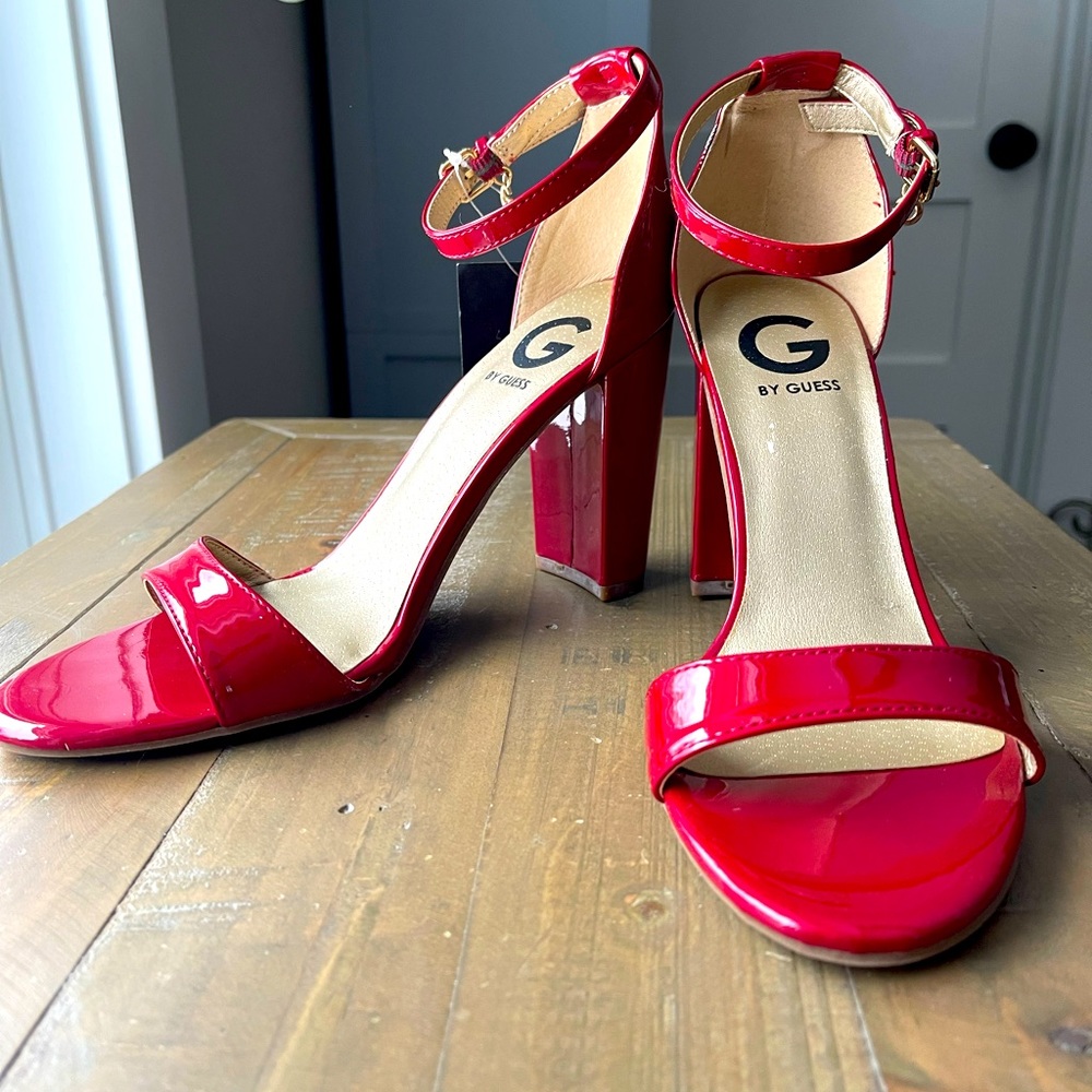 Red Guess High Heels - Size 8